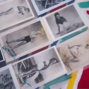 Vintage Photo Card Lot l 9 l 1940s l Actresses Pinup l Blaine Grable Paget